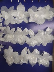 48 Piece Set, Vintage Corsage Bouquet Flowers, Millinery Orchids & Pearl Sprays