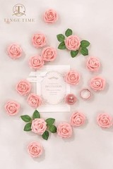 Artificial Flowers 3″ Rose, 25pcs Flowers with Stem, Roses for DIY Pink