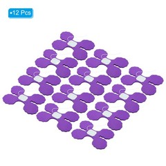 9.8ft Four-Leaf Garland, 12 Pack Tissue Paper Hanging Flower, Dark Purple