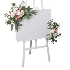 2x Wedding Arch Flowers Artificial Flowers Decoration Craft Wreath Handcraft