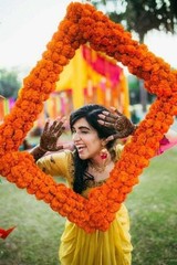 10 Pc Lot Indian Wedding Decor Articial Garland Handmade Marigold Flower Vine
