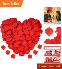 1200 Count Red Silk Rose Petals – Perfect for Weddings & Bridal Showers