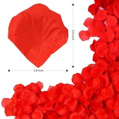 1200 PCS Artificial Silk Rose Petals Decoration for Romantic Night, Red
