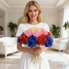 Luxury Forever Flower Supplies: 100 Pre-Formed Chiffon Petals with Shimmering Go