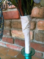 Four Pre-made Artificial Bridesmaids Bouquets Blue White