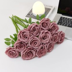 100 Pcs Artificial Roses Bulk Silk Dusty Rose Roses for Wedding Dustyrose