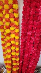 Artificial Marigold Flower Garlands Indian Wedding Event Decoration Pooja Diwal