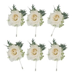 Exquisite Wedding Wristlet Artificial Flower Coordinating Grooms Boutonniere