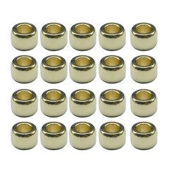 Pack of 20 Round/Square Brass Pendant Beads for Outdoor Paracord Accessories