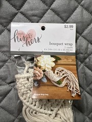 Studio his & hers Natural Beige Bohemian Crochet Bouquet Wrap