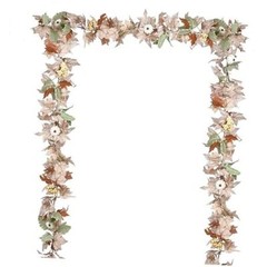 Fall Garland Maple Leaf, 5.9Ft Hanging Vine Garland Artificial Autumn White