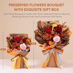 Bessol Flowers for Delivery Preserved Small, Fall Flower Bouquet