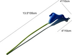 10 Pieces 10 Head Artificial Calla Lily Pu Real Touch