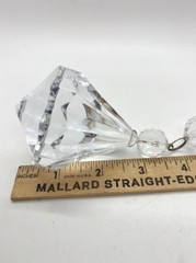 Acrylic Modern hanging Pendant~ 11″ Clear hanging bead, Wedding, Christmas, NOS