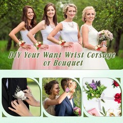Complete 162PCS DIY Wrist Corsage Kit with Durable Wire Cutter & Floral Supplies