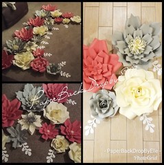 21 handmade PAPERFLOWER backdrop set♡ SALE!!!!