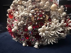 European Wedding Bouquet – Red, White & Silver