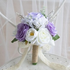 Wedding Bouquets for Bride Bridesmaid, Artificial Lilac Bride Flower Bouquet …