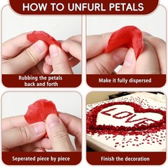 “1200 piezas de pétalos de rosa de seda artificiales para decorar una noche romá