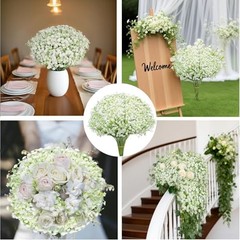 100 Pcs Artificial Baby’s Breath Flowers,Artificial Flowers Real Touch Fake