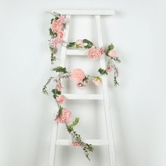 BLUSH 6 ft Artificial Rose Peony Flower Garland Wedding Party Event Decorations