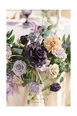 Ling’s Moment 9FT Eucalyptus and Willow Leaf Garland with White Flower, Handc…