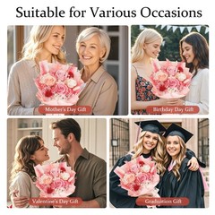 Preserved Flowers Bouquet 4 Roses – Pink & for Delivery,
