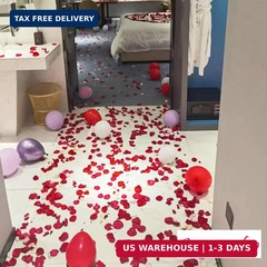 CODE FLORIST 2200 PCS Dark-Red Silk Rose Petals for Romantic Night,Wedding,Propo