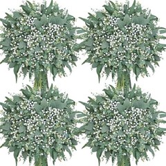 Pcs 7 Kinds Mixed Artificial Eucalyptus Greenery Stems Bulk, Baby Breath 180