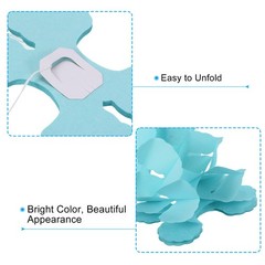 9.8ft Four-Leaf Garland, 9 Pack Tissue Paper Hanging Flower, Mint Green