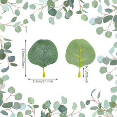 400+ Pcs Eucalyptus Leaves, Fake Eucalyptus Petals Boho Wedding Table Decor Loos