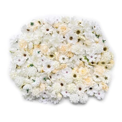 Artificial Champagne White Flowers Bulk Silk Roses Fake Flowers White Champagne