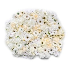 Artificial Champagne White Flowers Bulk Silk Roses Fake Flowers White Champagne