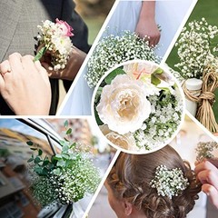 Babys Breath Artificial Flowers,30 Pcs Gypsophila Faux Flowers for White