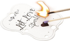 100PCS Rustic Favors Sparkler Tags for Weddings Match Holder & Striker Let Love