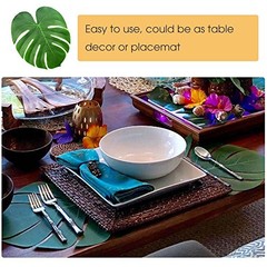 60 Pcs Large 13″ Tropical Leaves Artificial Green Monstera Leaves Palm Leaf