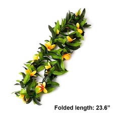 ZCMG Hawaiian Leis Hawaii Tropical Luau Party Green Leaf Medium,
