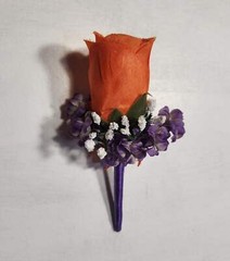 Orange Purple Lavender Rose Tiger Lily Bridal Wedding Bouquet Accessories