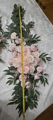 2 pcsWedding Arch Flowers Pink White Artificial Rose 3.9ft x 1.3ft&2.2ft x1.08ft