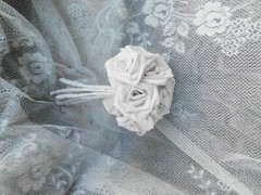 Cotton Bouquet, Cotton Roses, Rustic Wedding, anniversary, bridal decor home