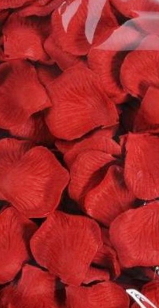 Fake Rose Petals for Romantic Night Red 5500 Pcs, Artificial Silk Faux Flowers