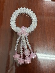 Crystal Pink And White Artificial Flowers Thai Wreath Beauty Home Decor