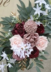 Wedding Arch – Artificial Flowers (Pack of 2) Burgundy & Dusty Rose & Blush