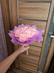 Handmade Satin Ribbon Rose • Gift for Her Mother’s Day, Wedding Decor • 1PC