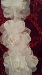1 Silk White Multi Rose Bud Stem for Bridal Wedding Quinceanera Communion Favors