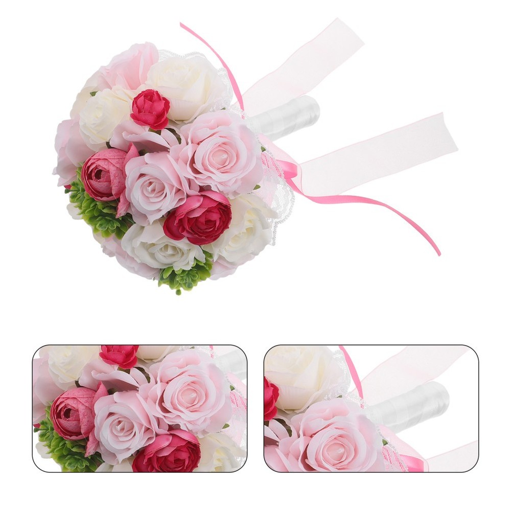 Wedding Hand Bouquet Roses Accessories Artificial Bridal Bouquets Flowers