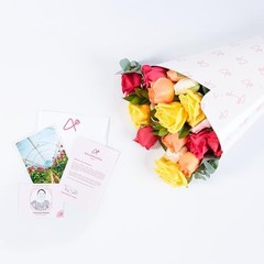 Aquarossa Farms – 12 Assorted Roses Bouquet, 12 STEMS, Colors