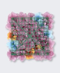 wedding Autumn peony rose hydrangea simulation flower wall wedding background