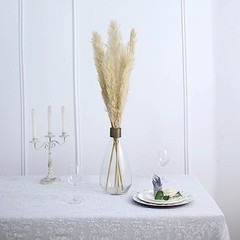 6 SPRAYS STEMS 49″ Natural Pampas Grass Dried Plant Party Events Decorations