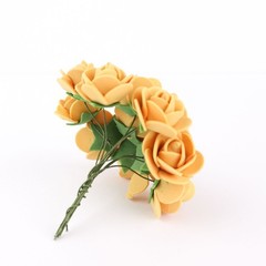 48 GOLD Mini Roses 4″ Foam ARTIFICIAL FLOWERS Stems Party Wedding DIY Supplies